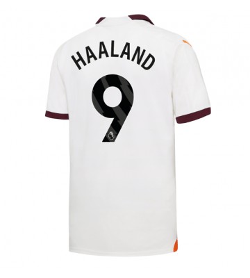 Manchester City Erling Haaland #9 Segunda Equipación 2023-24 Manga Corta